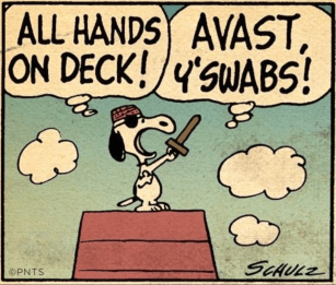 Snoopy the Blackeared Pirate