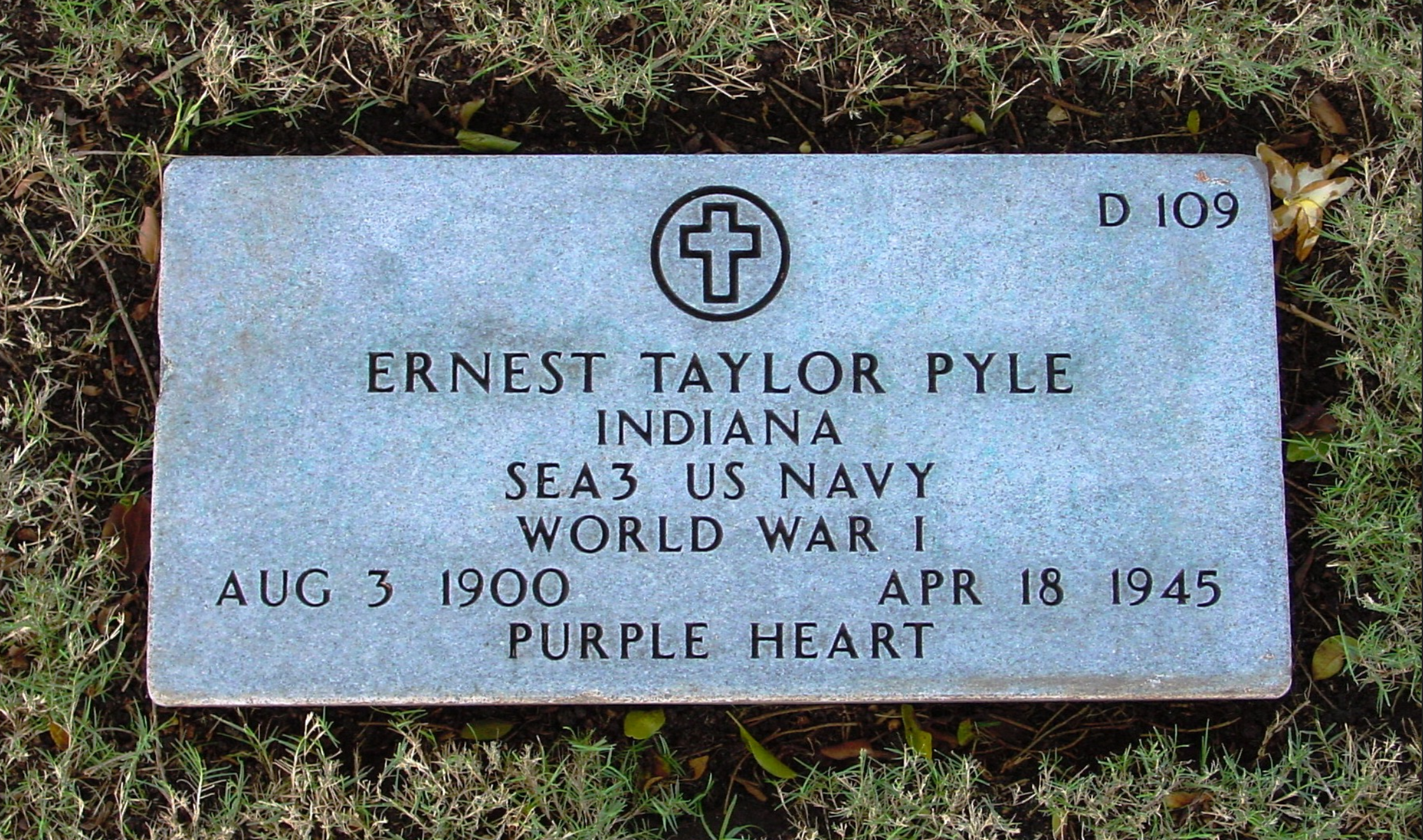 Ernie Pyle's Gravestone
